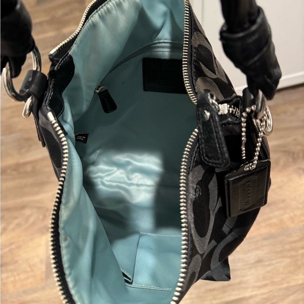 Coach Kristin Op Art Sateen Satchel Purse! GUC!! - Picture 10 of 13